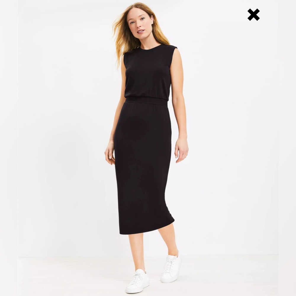 Lou & Grey Signaturesoft Midi Dress NWT